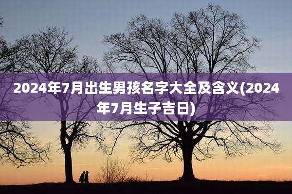 2024年7月出生男孩名字大全及含义(2024年7月生子吉日)