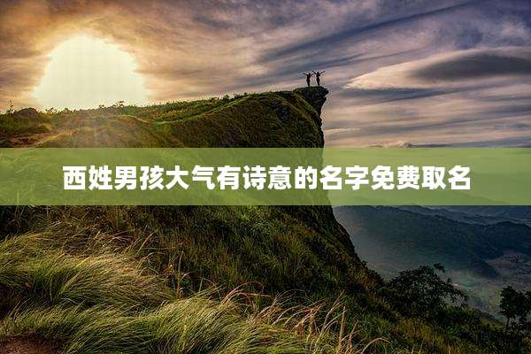 西姓男孩大气有诗意的名字免费取名