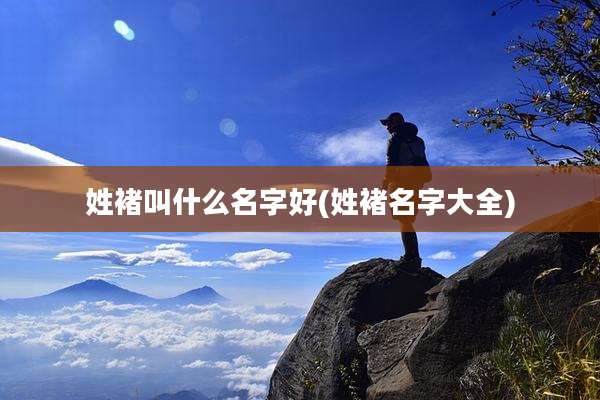 姓褚叫什么名字好(姓褚名字大全)