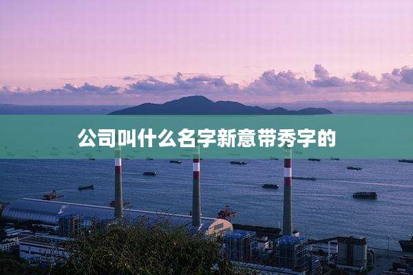 公司叫什么名字新意带秀字的