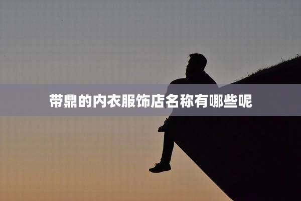 带鼎的内衣服饰店名称有哪些呢