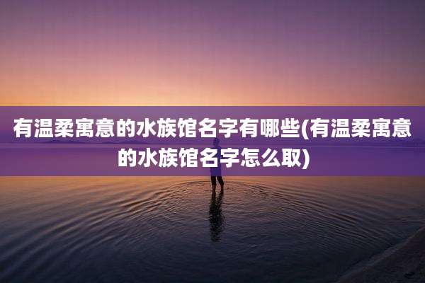有温柔寓意的水族馆名字有哪些(有温柔寓意的水族馆名字怎么取)