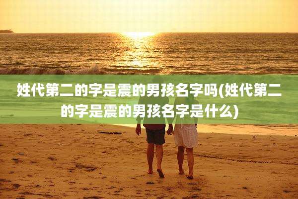 姓代第二的字是震的男孩名字吗(姓代第二的字是震的男孩名字是什么)