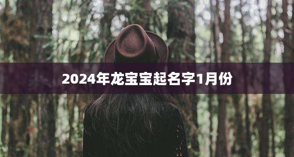 2024年龙宝宝起名字1月份