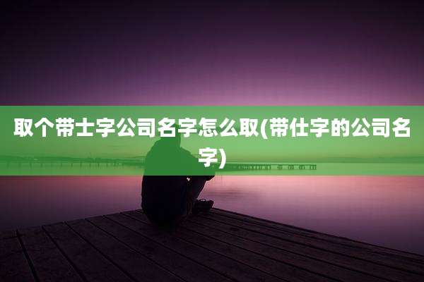 取个带士字公司名字怎么取(带仕字的公司名字)