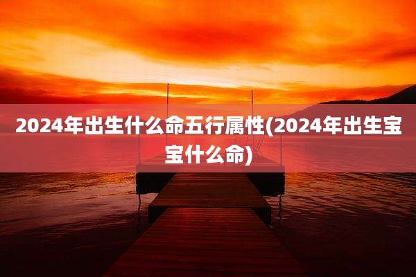 2024年出生什么命五行属性(2024年出生宝宝什么命)