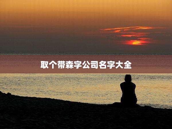 取个带森字公司名字大全