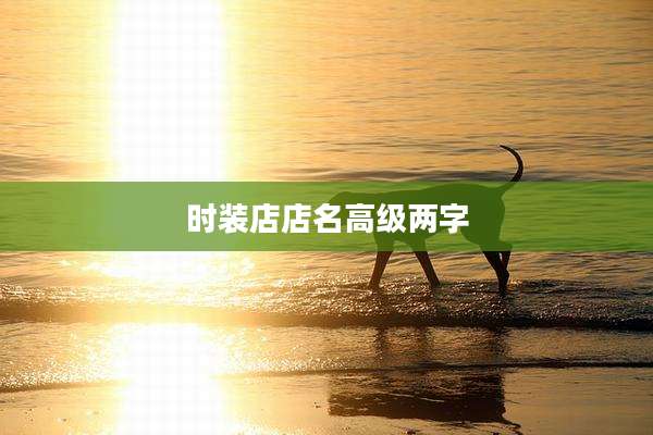时装店店名高级两字