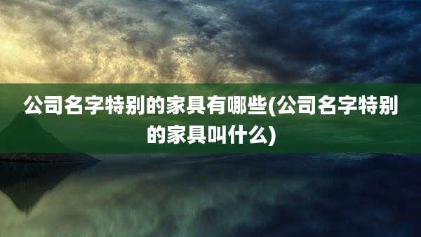 公司名字特别的家具有哪些(公司名字特别的家具叫什么)