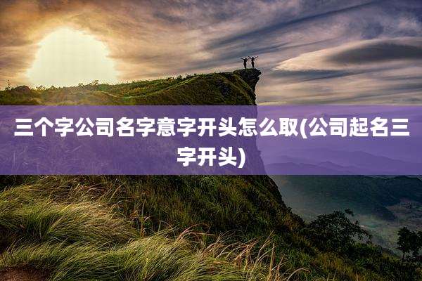 三个字公司名字意字开头怎么取(公司起名三字开头)