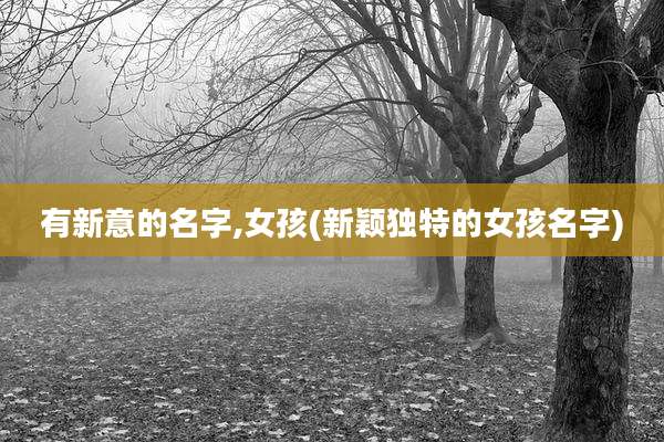 有新意的名字,女孩(新颖独特的女孩名字)