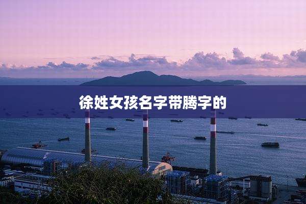 徐姓女孩名字带腾字的