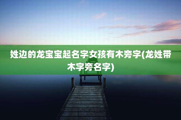 姓边的龙宝宝起名字女孩有木旁字(龙姓带木字旁名字)