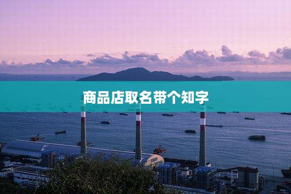 商品店取名带个知字