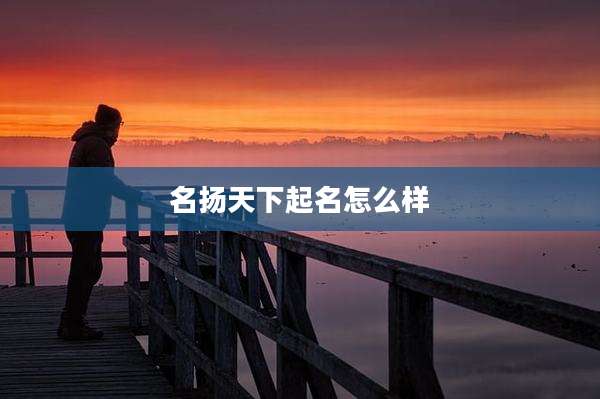 名扬天下起名怎么样