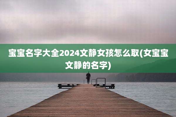 宝宝名字大全2024文静女孩怎么取(女宝宝文静的名字)