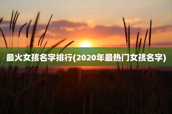 最火女孩名字排行(2020年最热门女孩名字)