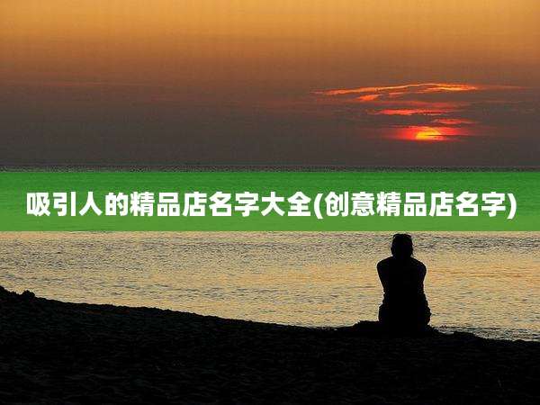 吸引人的精品店名字大全(创意精品店名字)