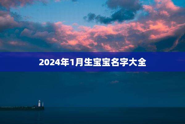 2024年1月生宝宝名字大全