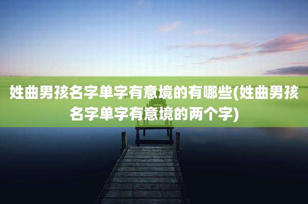 姓曲男孩名字单字有意境的有哪些(姓曲男孩名字单字有意境的两个字)