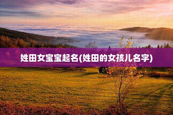 姓田女宝宝起名(姓田的女孩儿名字)