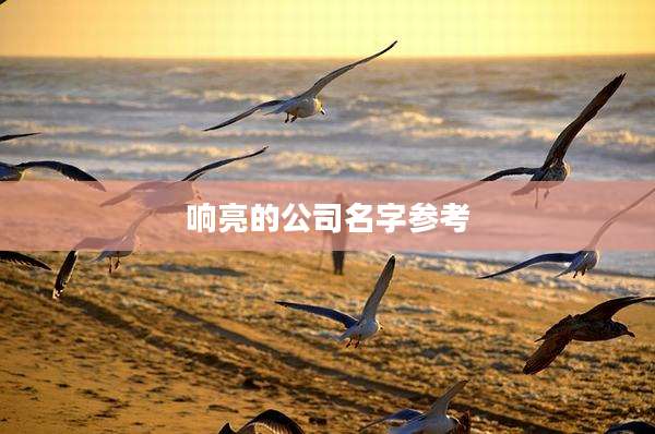 响亮的公司名字参考