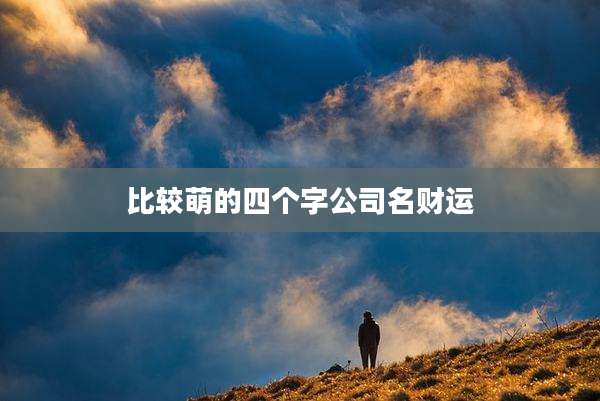 比较萌的四个字公司名财运