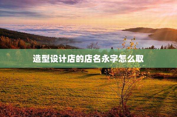造型设计店的店名永字怎么取