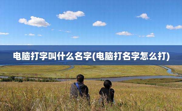 电脑打字叫什么名字(电脑打名字怎么打)