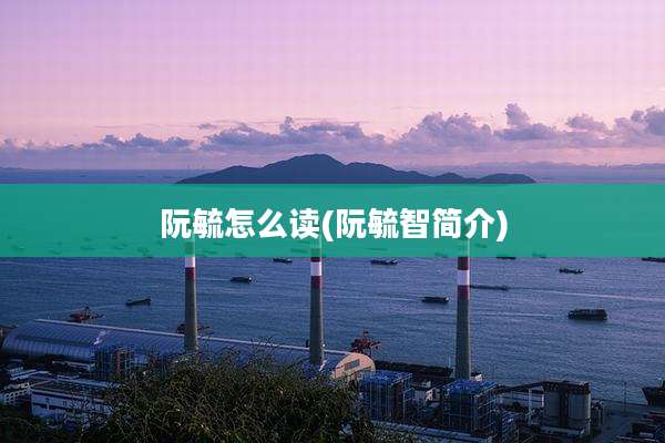 阮毓怎么读(阮毓智简介)