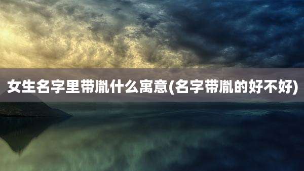 女生名字里带胤什么寓意(名字带胤的好不好)