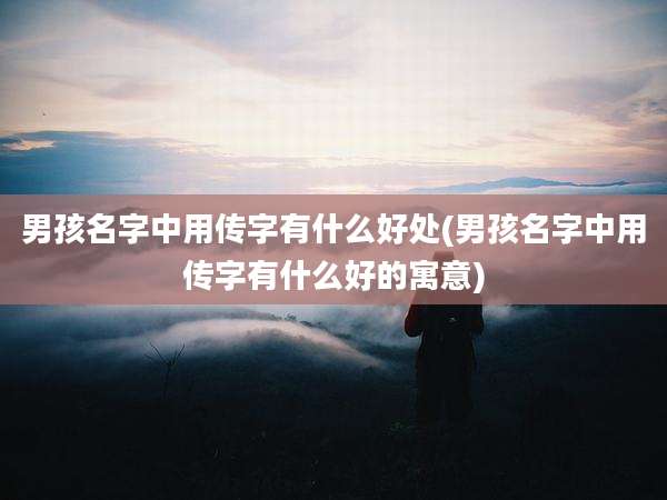 男孩名字中用传字有什么好处(男孩名字中用传字有什么好的寓意)
