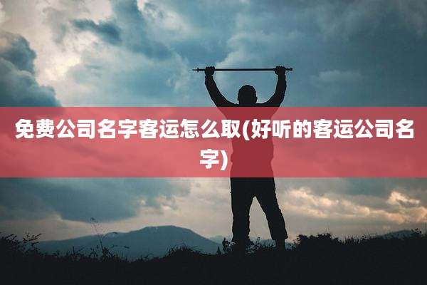 免费公司名字客运怎么取(好听的客运公司名字)