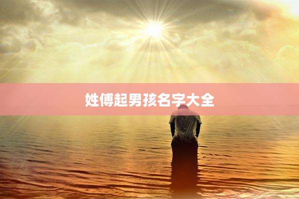 姓傅起男孩名字大全