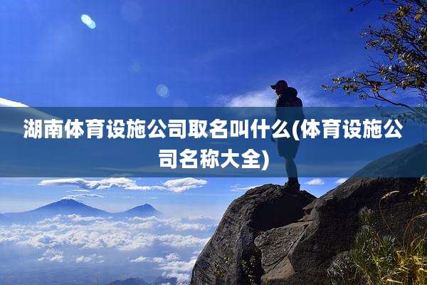 湖南体育设施公司取名叫什么(体育设施公司名称大全)