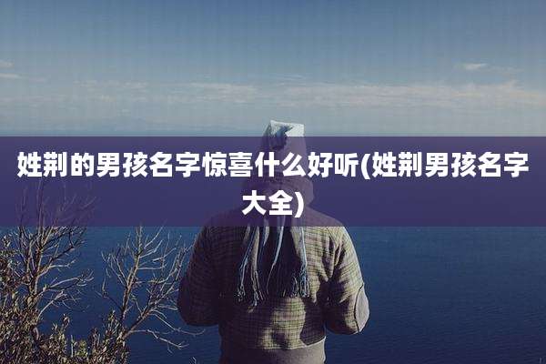 姓荆的男孩名字惊喜什么好听(姓荆男孩名字大全)