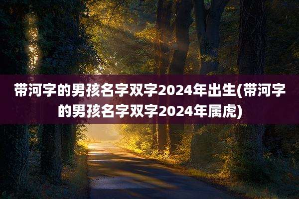 带河字的男孩名字双字2024年出生(带河字的男孩名字双字2024年属虎)