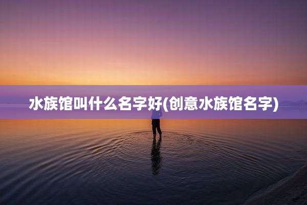 水族馆叫什么名字好(创意水族馆名字)