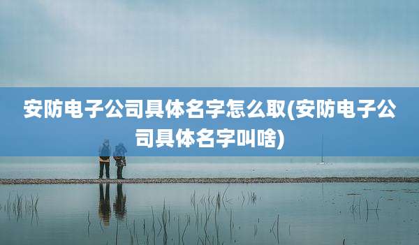安防电子公司具体名字怎么取(安防电子公司具体名字叫啥)
