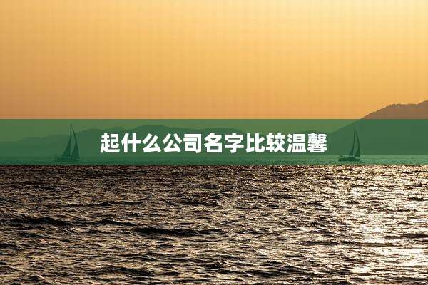 起什么公司名字比较温馨