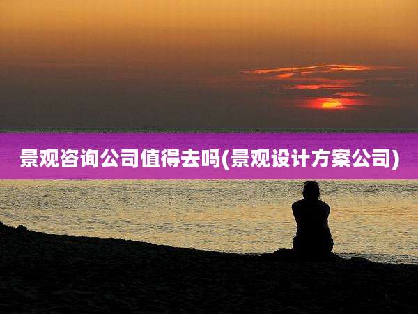 景观咨询公司值得去吗(景观设计方案公司)