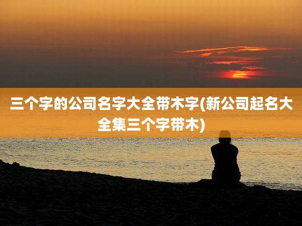 三个字的公司名字大全带木字(新公司起名大全集三个字带木)