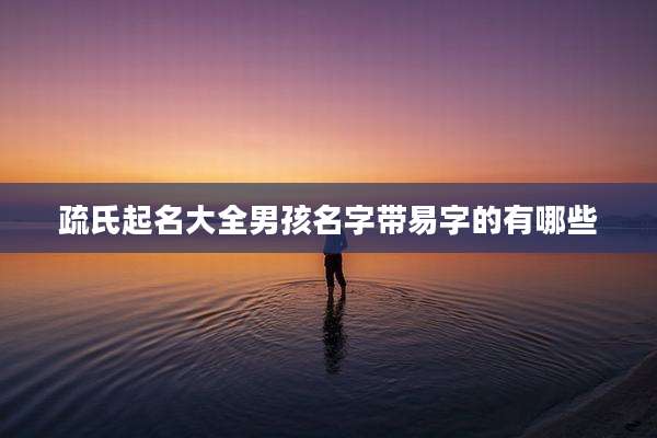 疏氏起名大全男孩名字带易字的有哪些