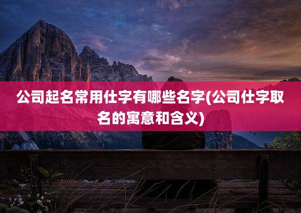公司起名常用仕字有哪些名字(公司仕字取名的寓意和含义)
