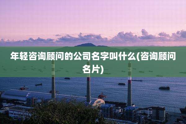 年轻咨询顾问的公司名字叫什么(咨询顾问名片)