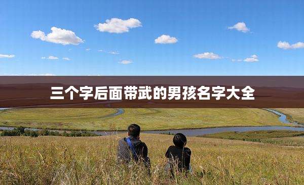三个字后面带武的男孩名字大全