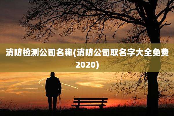 消防检测公司名称(消防公司取名字大全免费2020)