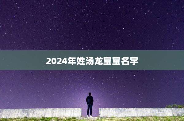 2024年姓汤龙宝宝名字
