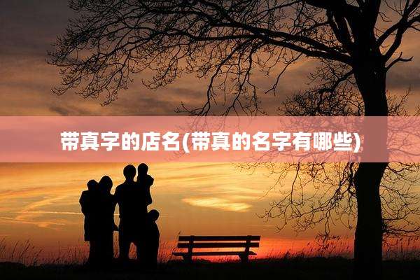 带真字的店名(带真的名字有哪些)