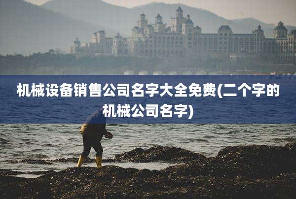 机械设备销售公司名字大全免费(二个字的机械公司名字)